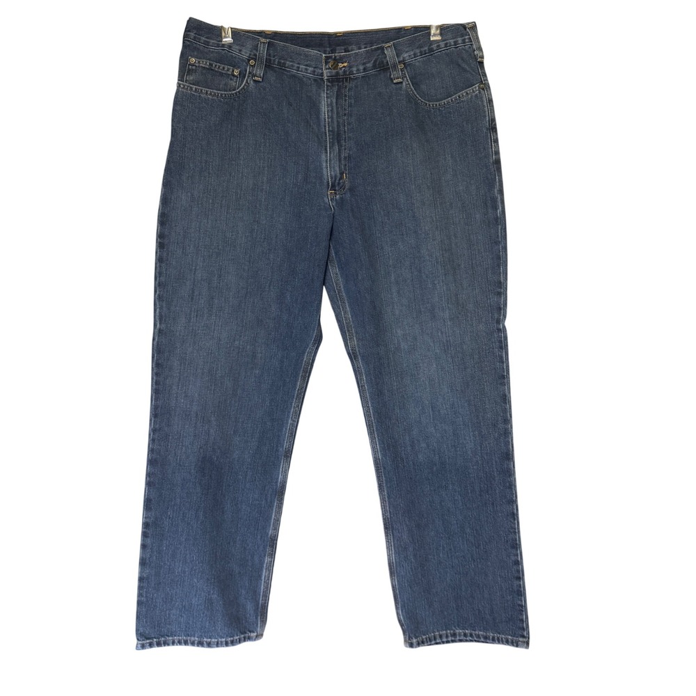 Carhartt Relaxed Fit Dark Wash Denim Jeans 101483-968 Mens 40x32 Blue
